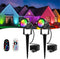 CoziTech RGBW Multicolor Spotlight Outdoor: 16 Color Changing Landscape Lighting with Remotes 120V
