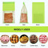 SixWeKit 50-Pack Packaging Reusable Bakery Bags - Windowed Kraft Paper Bags with Seal & Tin Tie Tab Lock - Upright