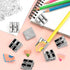 Mimalexin 12PCS 2-Hole Metal Pencil Sharpeners, Small Sharpener for Colored Pencils Crayons, Manual Pencil Sharpener