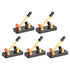 uxcell Single Pole Single Throw Switch, SPST Switch for Physics Laboratory, Black Red Copper Tone, 5Pcs