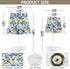 3 ALAZA Bedside Lamp Lemon Boho Peris Flower Table Lamp for Bedroom Desk Lamp with USB Port LED Nightstand Color