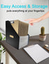 Clipboard Holder, Accordian Expanding Clipboard Stand for School, Home and Office Desk Organizer (Black)