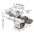 1" Caster Wheels, Set of 4 Heavy Duty Casters with Brake, Silent Locking Rubber Wheels for Furniture