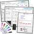 Cinch Magnetic Calendar Bundle: 3 Boards of 17"x12" -Monthly, Weekly, Daily- Magnetic Calendar for Fridge- Calendar White Board for Fridge- 6 Fine Tip Markers, Large Eraser, Magnets, Fridge Whiteboard by Home & Me