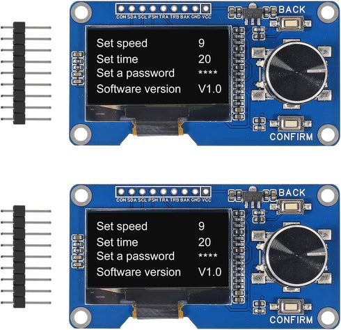 AITRIP 2PCS 1.3-inch OLED Module Button EC11 Rotary Encoder IIC Interface LCD Screen