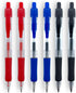 PENS Bulk Pack of 12, Retractable Ballpoint Pens, Medium Point 0.5 mm, 6 Black, 3 Blue, 3 Red Pens
