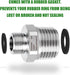TAISHER 5PCS 304 Stainless Steel Reducer Faucet Adapter, 1/2" NPT × 3/8" Compression