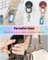 Uniclife 6 Pcs Stretchable Wristband Keychain, Flexible Spring Spiral Coil Key Holder with Gold Spring O Ring