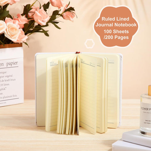 Jetec Sublimation Journal Blank Notebooks, Faux Leather, Small A6 Notepad, 200 Pages, 12 Packs