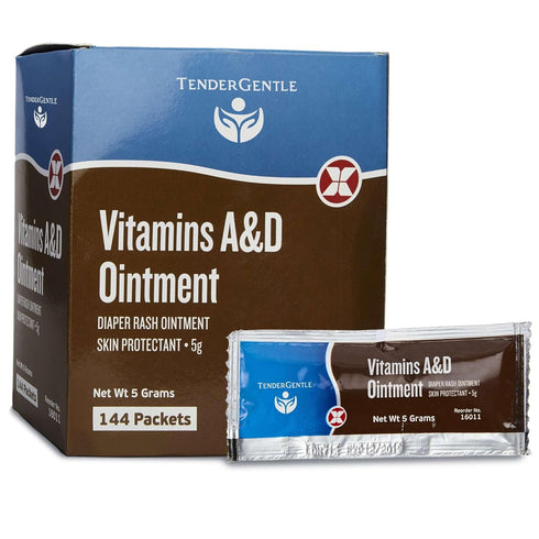 Vitamin A&D Ointment For Baby Diaper Rashes - 144 Packets of A