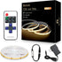 Roran White Cob LED Strip Lights with Remote, Warm Lighting, Rope Lights Indoor,