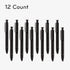 U Brands Midnight Monterey Ballpoint Pens, Set of 12, Black Soft Touch, Bold (1.0 mm) Point, Black Ink