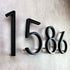 SEISSO 844713 5-Inch House Numbers for Outside, Modern Floating Metal Door Address Sign Decor