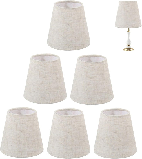 CHGCRAFT 6 Pcs Small Lamp Shades Clip on Bulb Replacement on Shades