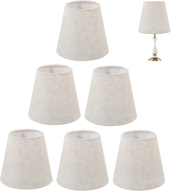 CHGCRAFT 6 Pcs Small Lamp Shades Clip on Bulb Replacement on Shades