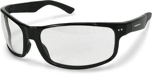Crossfire CK7 Premium Safety Eyewear - Shiny Black Frame with Clear Lens