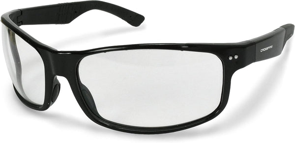 Crossfire CK7 Premium Safety Eyewear - Shiny Black Frame with Clear Lens