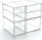 Prsildan Acrylic Drawer Makeup Organizer with 6 Drawers, Set of 2 Clear Stackable Storage for Vanity and Office