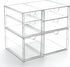 Prsildan Acrylic Drawer Makeup Organizer with 6 Drawers, Set of 2 Clear Stackable Storage for Vanity and Office