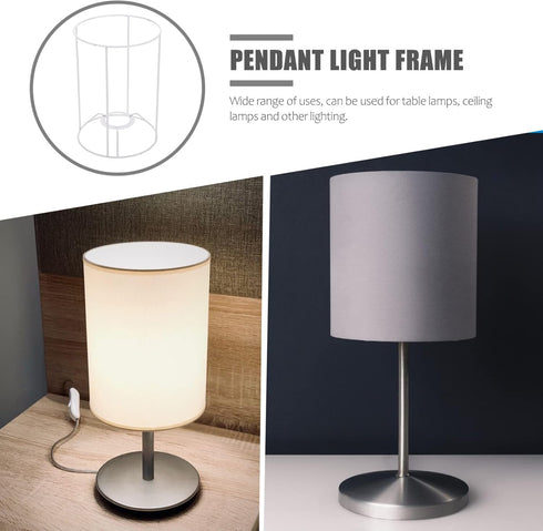 Bulb Uonlytech Metal Lamp Guard Metal Lampshade Frame Round DIY Ceiling Light Bracket Lamp Shade Cage Frame Light Guard