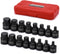 MIXPOWER 3/8-Inch Drive Low Profile Impact Hex Driver Set, 16-Piece, SAE/Metric, Hex,