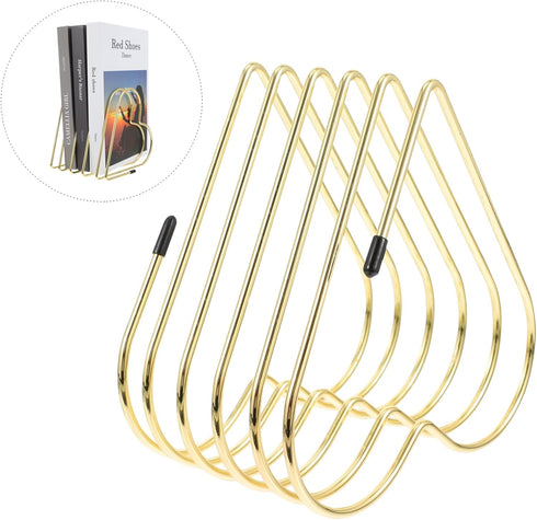 HOODANCOS Practical Bookend Study Iron Book Book Storage Bookends Desk Organizer Stylish Stand