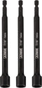 ARES 27010-3-Piece 7/16-Inch Magnetic Impact Nut Driver Bit Set, 6-Inch Length with Industrial Strength Magnets