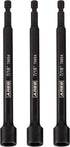ARES 27010-3-Piece 7/16-Inch Magnetic Impact Nut Driver Bit Set, 6-Inch Length with Industrial Strength Magnets