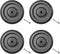 4 Pack Shopping Cart Wheels Replacement, 5 Inch TPU Cart Wheels with