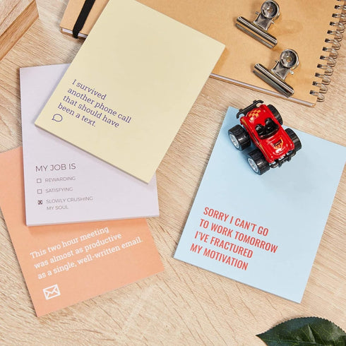 Juvale 8 Pack Funny Notepads with Sarcastic Sayings, Demotivational Notebooks for Office, 4 Designs, 4.25 x 5.5 Inches