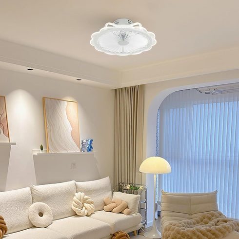 19.7" 3 LYNICESHOP LED Ceiling Fan Light with Remote, Color Temperatures & Speeds, Chandelier Lamp Fan