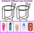 Mllpouyii 2 Shopping Cart Cup Holder, Pcs Updated Portable Cup Holder with Bottom Bar Reusable Grocery Carts Drink