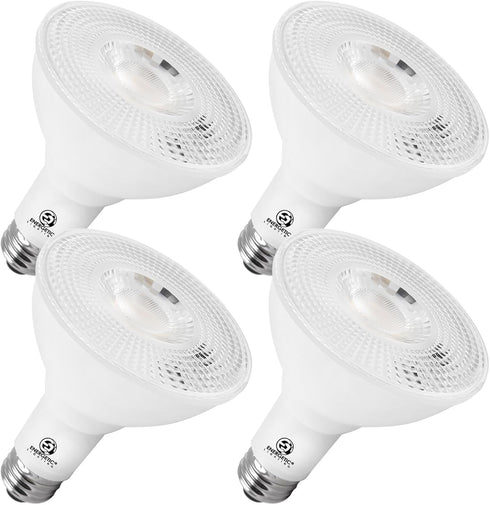 Energetic PAR30 4-Pack Dusk to Dawn LED Outdoor Flood Light Bulb, 75