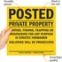 Smartsign “Posted - Private Property” Sign, 11" x 11" Plastic, Pack of 5, Made in USA