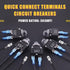 Swpeet 20Pcs 30Amp Thermal Circuit Breaker with 19cm 6.3mm Female Spade Terminals Wire Leads and Waterproof Button Caps