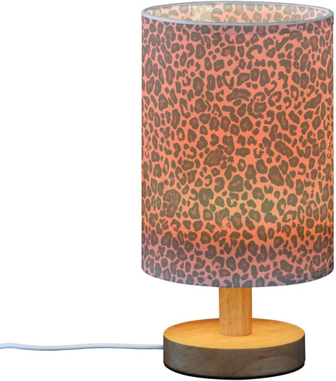 Amooorous Leopard Skin Print Black Peach Bedroom Table Lamp Baby Night Light for Farm Lamp for Study Desk Decor de