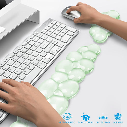 Gel Cloud Keyboard and Mouse Wrist Rest, Cute Wrist Support and Arm Support Keyboard Rest for Keyboard and Mouse Typing