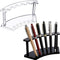 Tinlade 2 Pieces Plastic Pen Holder Stand, 6-Slot Makeup Brush Rack Organizer for School, Office, Home (Clear, Black)