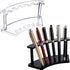 Tinlade 2 Pieces Plastic Pen Holder Stand, 6-Slot Makeup Brush Rack Organizer for School, Office, Home (Clear, Black)