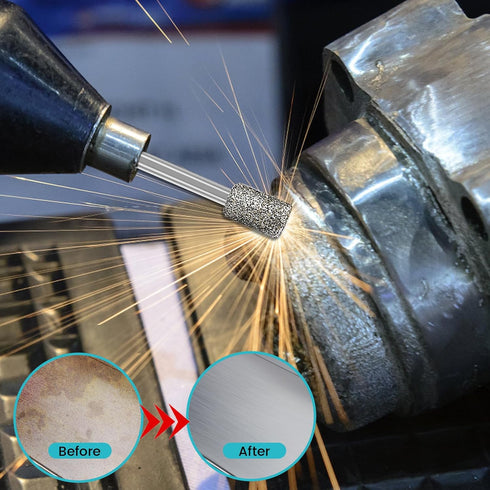 Stone Carving Set, 24PCS Diamond Burr Bits Compatible with Dremel for Engraving, Grinding, Jewelry