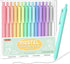 Retractable Pastel Gel Ink Pens, Shuttle Art 15 Pack, 0.5mm Fine Point for Writing Journaling