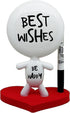 Dry Erase Board - TITTO in Love, Ceramic Desk Whiteboard Doll for Red Office Decor Design - Keep Your Message