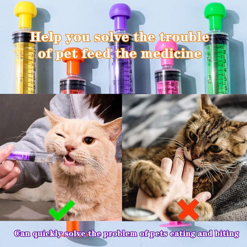 10 PCS 10ml Pet Syringe Feeder, Professional Plastic Syringe and Cover for Scientific Labs, Liquid Dispensing