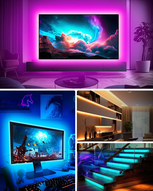 Daymeet TV LED Backlight, 9.8ft RGB TV LED Light Strip for 32-45 inch TV/Monitor Backlight, USB Powered with Remote,