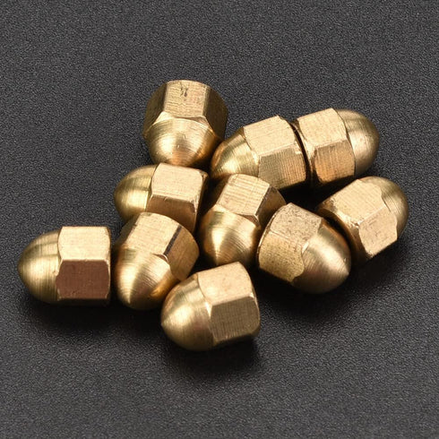Brass Acorn Nut, Dome Cap Nut, Professional Repair Accessories for Furniture Machinery, M4 (20PCS)