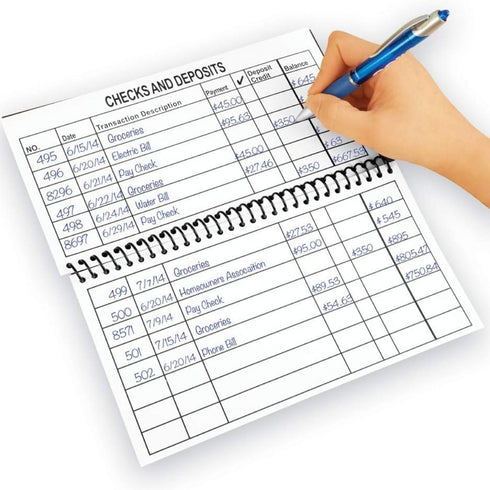 Jumbo Print Check Register Book, Large Print, Easy-to-Read, Spiral Bound, 56 Pages for Personal Accounting