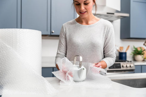 Duck Brand Small Bubble Cushioning Wrap for Moving & Shipping, 175 FT Clear Bubble Packing Wrap for Protection