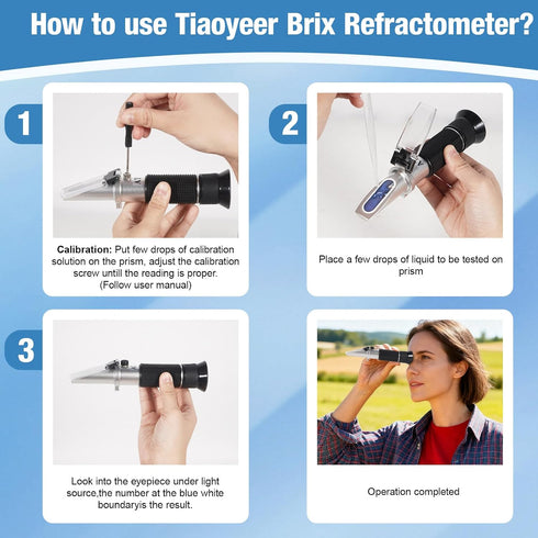 GYE Brix Refractometer with ATC, Dual Scale - Specific Gravity & Brix, Hydrometer in Wine Making and Beer Brewing