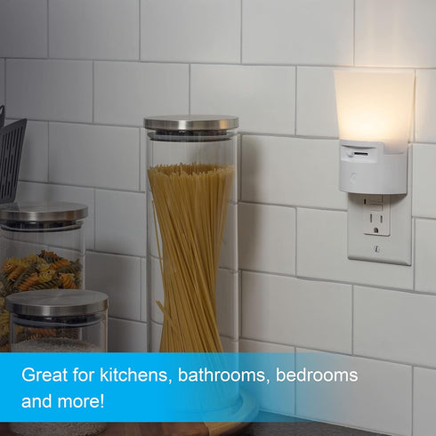 Dimmable 45123, 1 Pack, GE Ultrabrite Sconce LED Night Light GEPlug-In, Energy Efficient, Dusk-to-Dawn Sensor