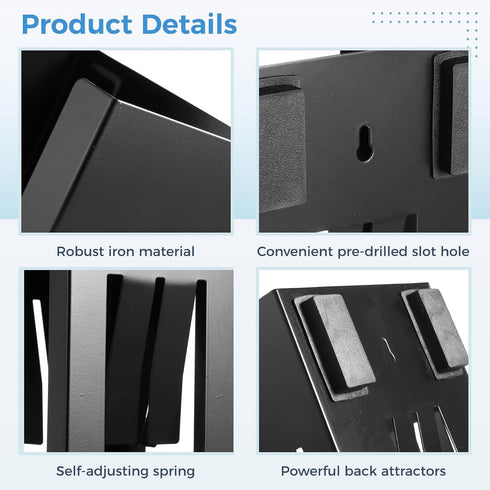 2 Pcs Magnetic Glove Box Holder - Wall Mounted Magnetic Glove Dispenser,Black Towels Wipes Paper Tissue Glove Box